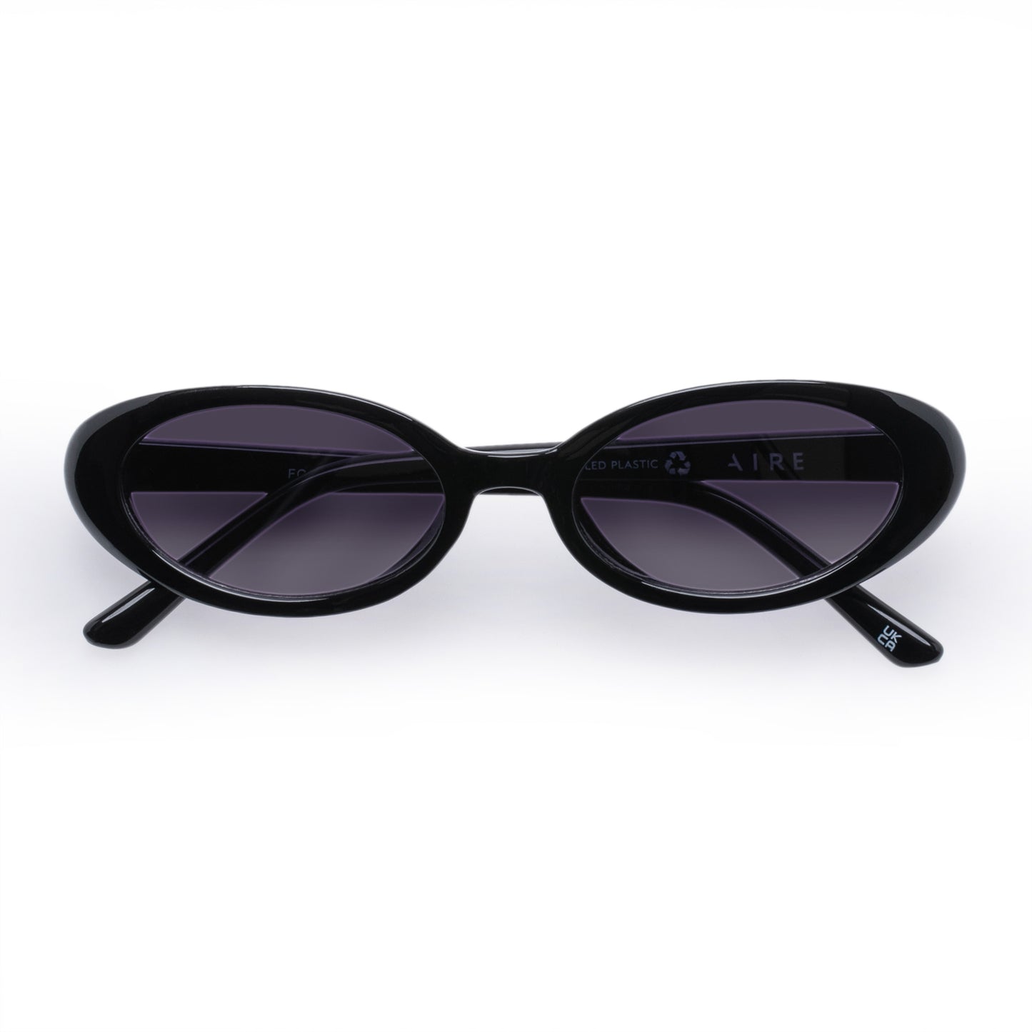 Fornax Black Female Oval Sunglasses | Aire