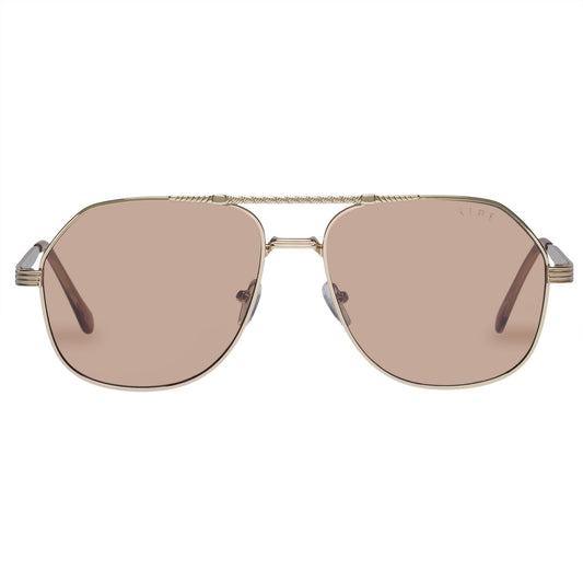 Cosmos Bright Gold Uni-Sex Aviator Sunglasses | Aire