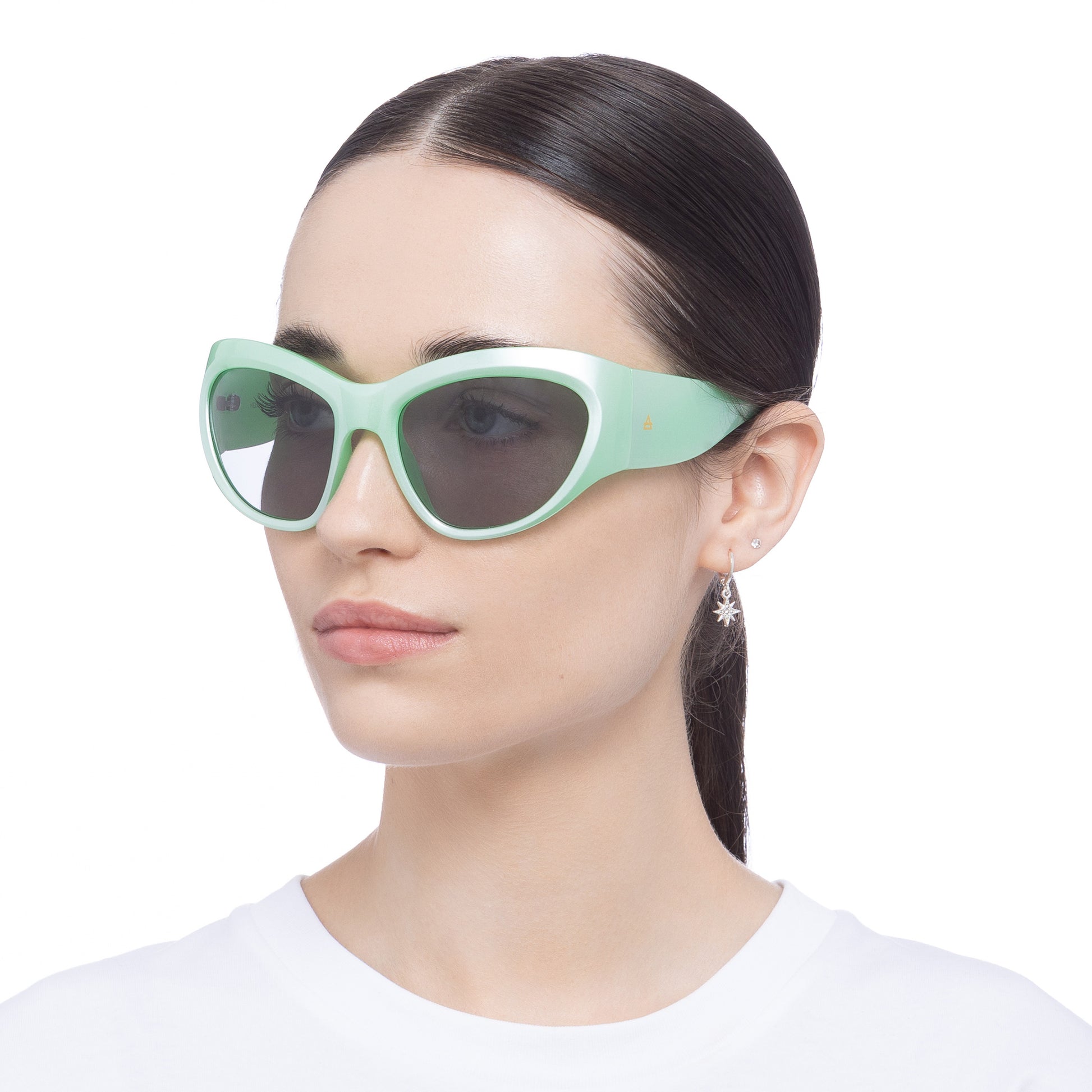 Helium Pearl Mint Uni-Sex Wrap Sunglasses | Aire