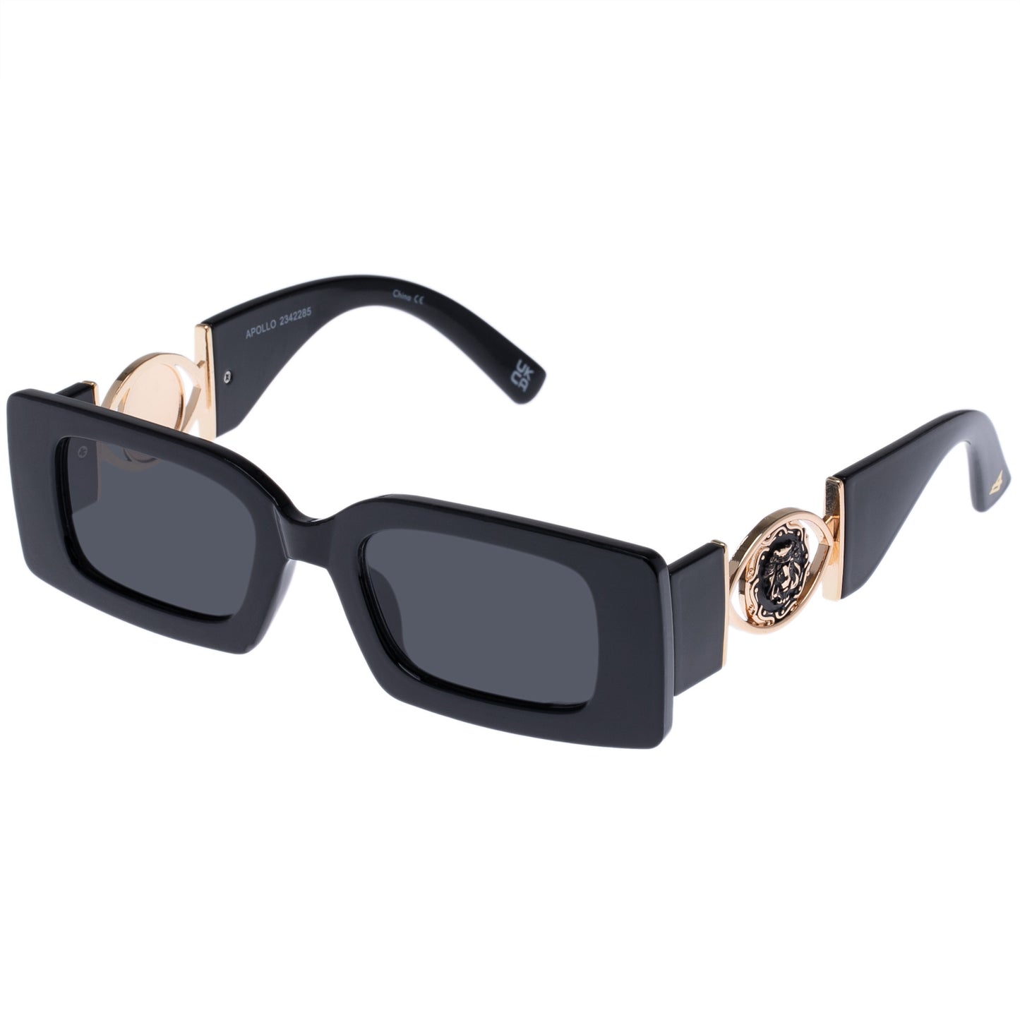 Apollo Black Uni-Sex Rectangle Sunglasses | Aire