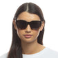 Abstraction Black Tort Female Square Sunglasses | Aire