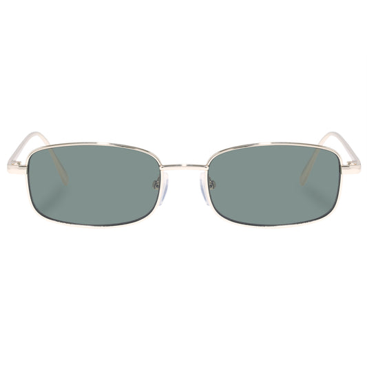 Decan Gold Uni-Sex Rectangle Sunglasses | Aire