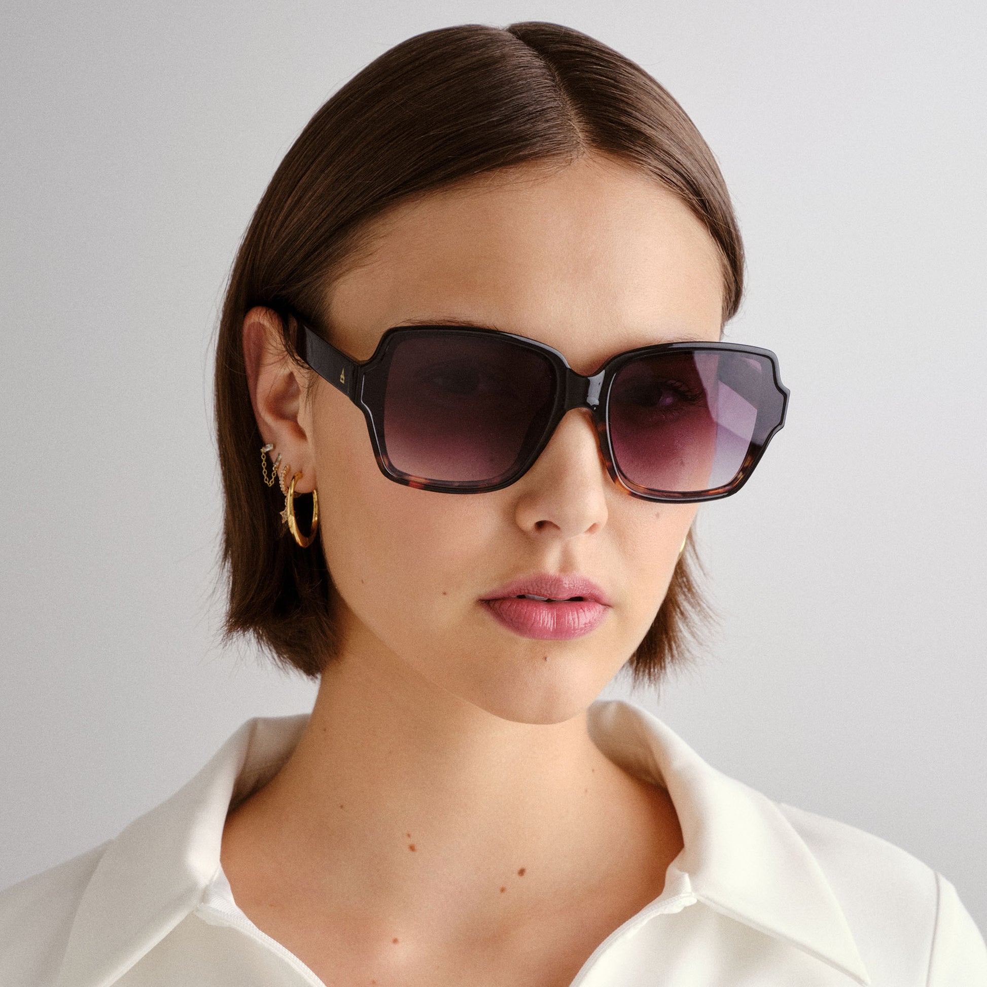 Fortuna Tort Splice Female Square Sunglasses | Aire