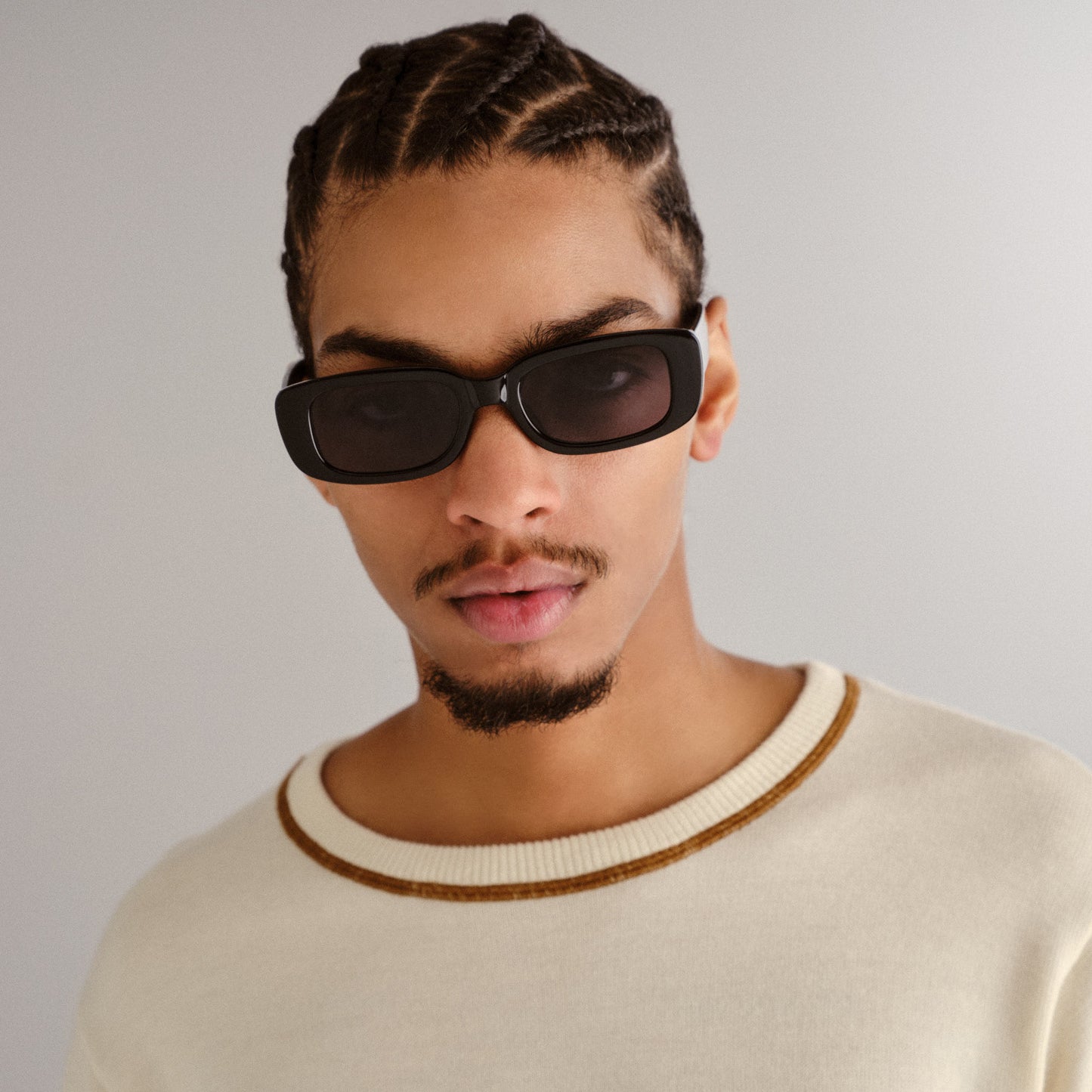 Ceres Black Uni-Sex Rectangle Sunglasses | Aire