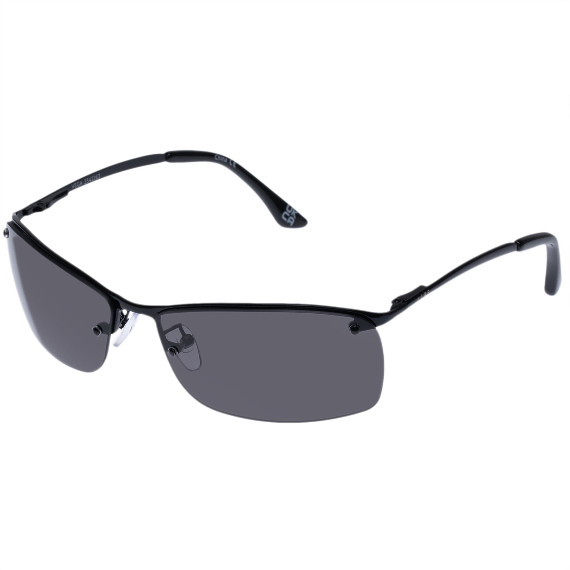 Vega Black Uni-Sex Wrap Sunglasses | Aire