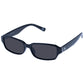 Crater Black Silver Uni-Sex Rectangle Sunglasses | Aire