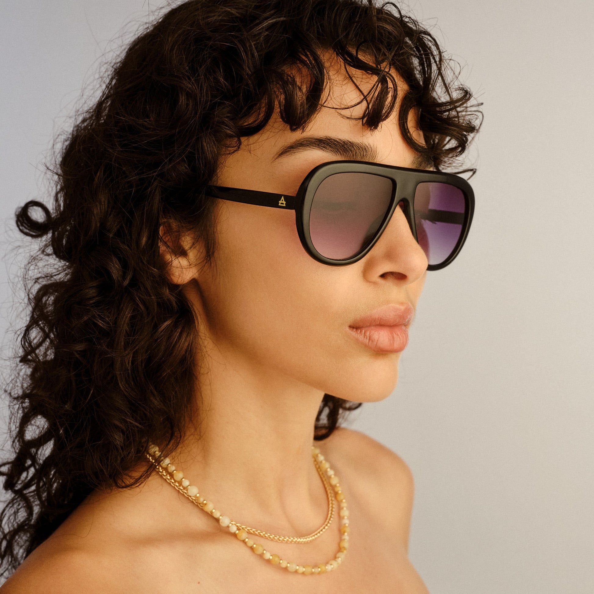 Cadent Black Uni-Sex Aviator Sunglasses | Aire