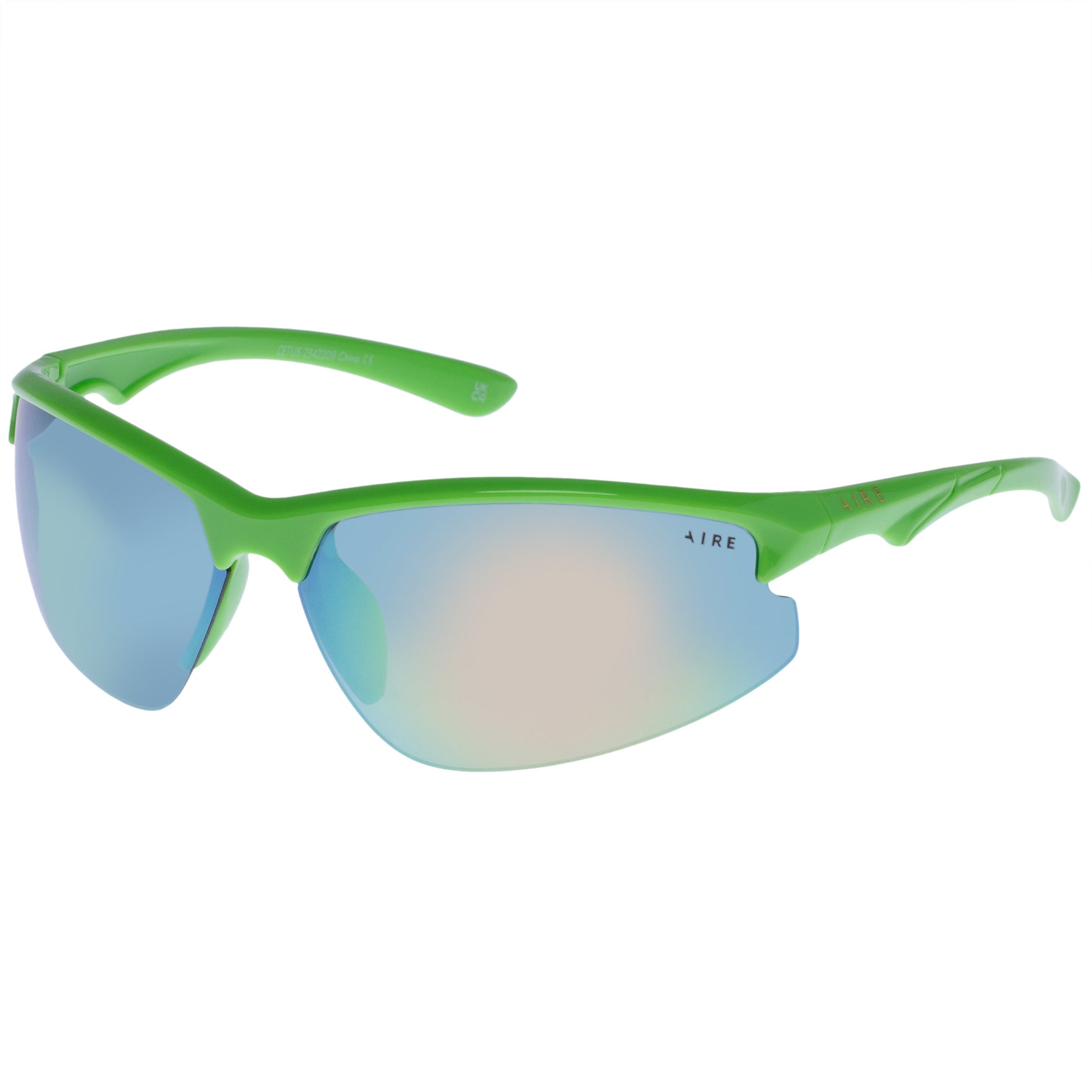 Cetus Lime Green Uni-Sex Wrap Sunglasses | Aire