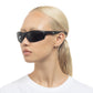 Comet Matte Black Uni-Sex Wrap Sunglasses | Aire