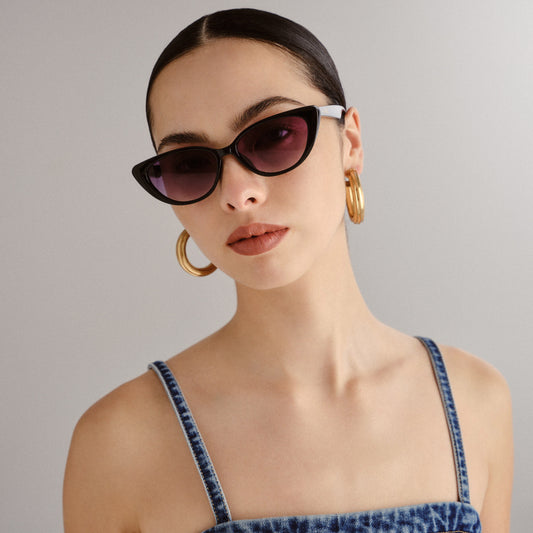 Amalthea Black Female Cat-Eye Sunglasses | Aire