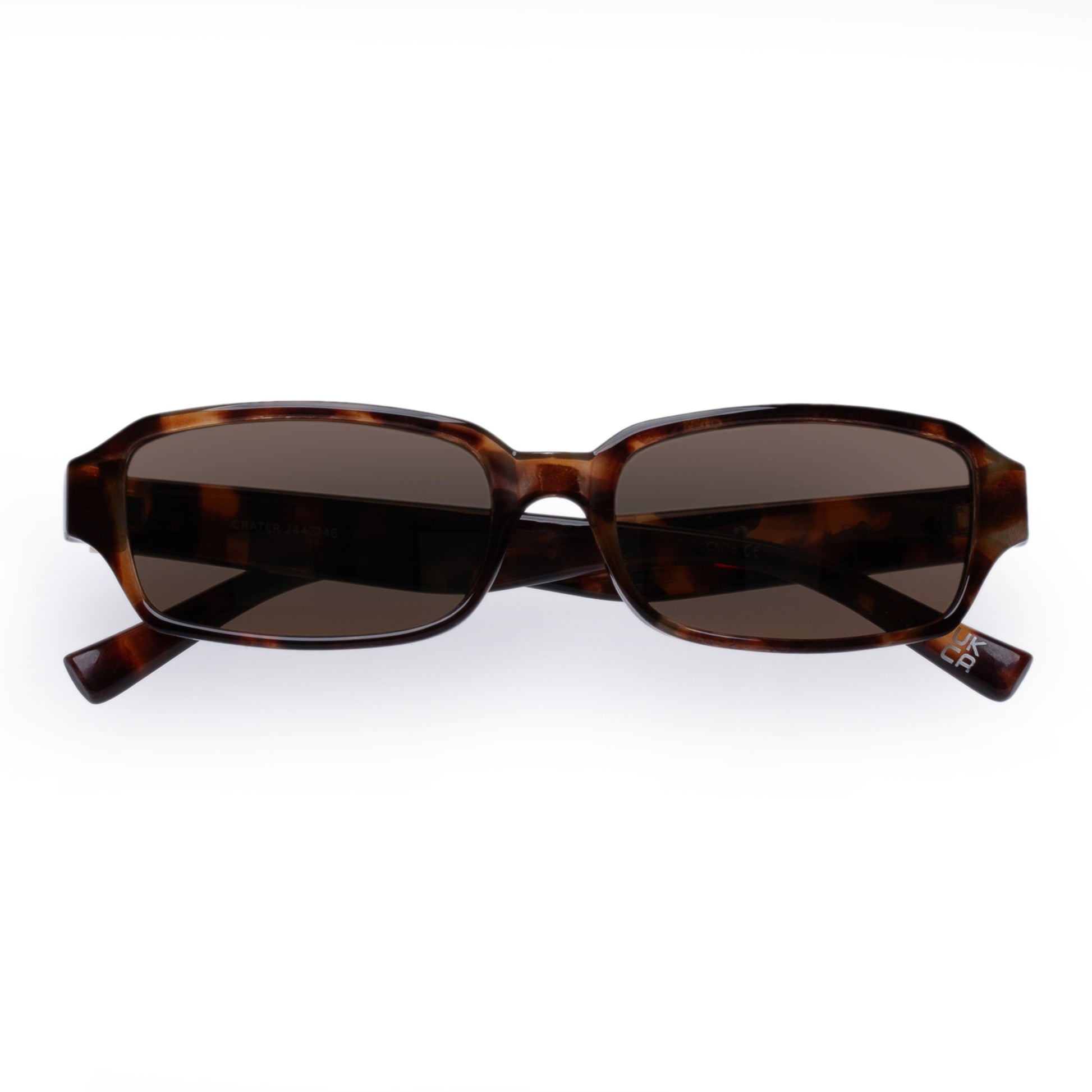 Crater Dark Tort Gold Uni-Sex Rectangle Sunglasses | Aire