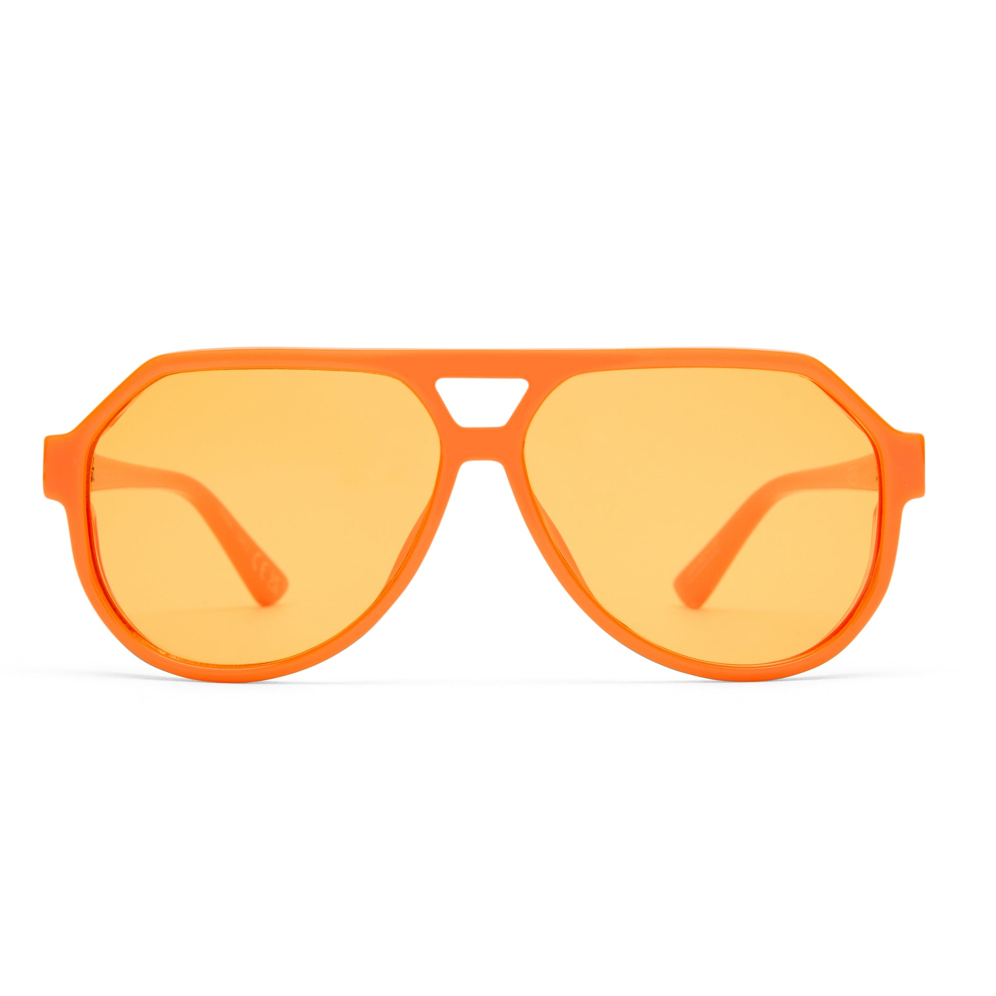 Shameless Neon Orange Uni-Sex Aviator Sunglasses | Aire