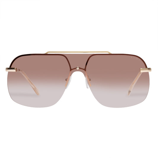 Venatici Bright Gold Female Aviator Sunglasses | Aire