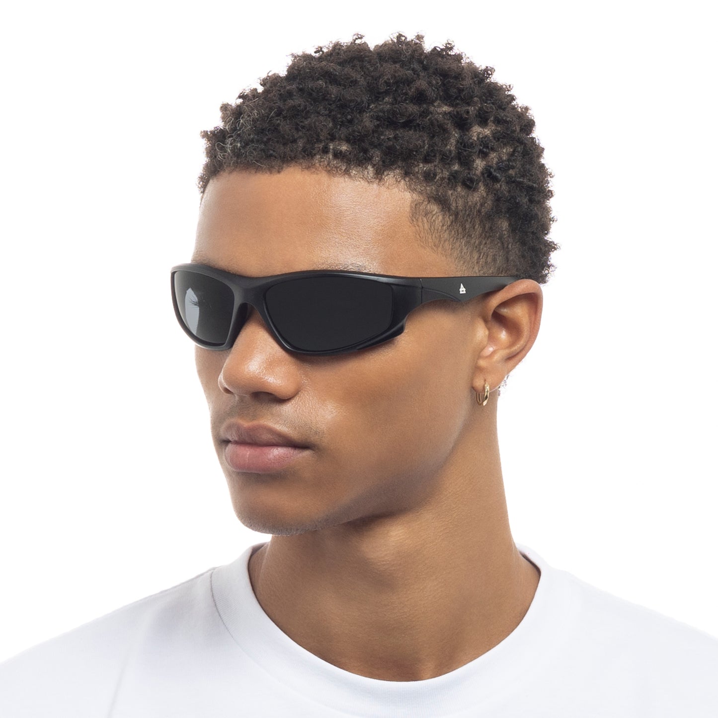 Comet Matte Black Uni-Sex Wrap Sunglasses | Aire