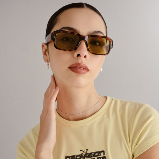 Pluto Syrup Tort Uni-Sex Rectangle Sunglasses | Aire