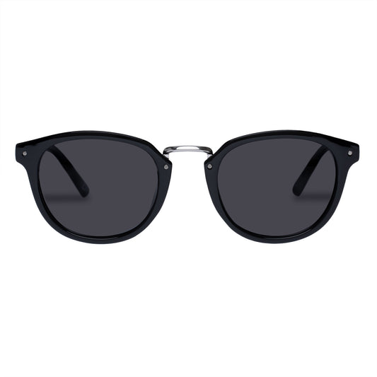 Hydra Black Uni-Sex Round Sunglasses | Aire