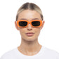 Ceres Neon Orange Uni-Sex Rectangle Sunglasses | Aire