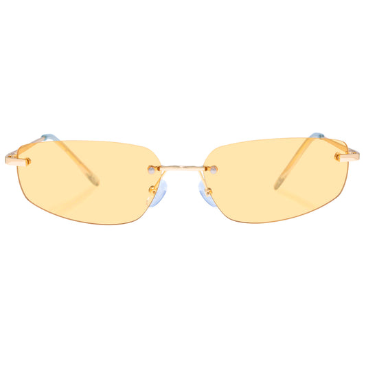 Virgo Gold Uni-Sex Rectangle Sunglasses | Aire