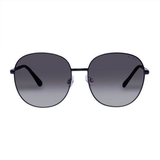 Atria Black Female Round Sunglasses | Aire