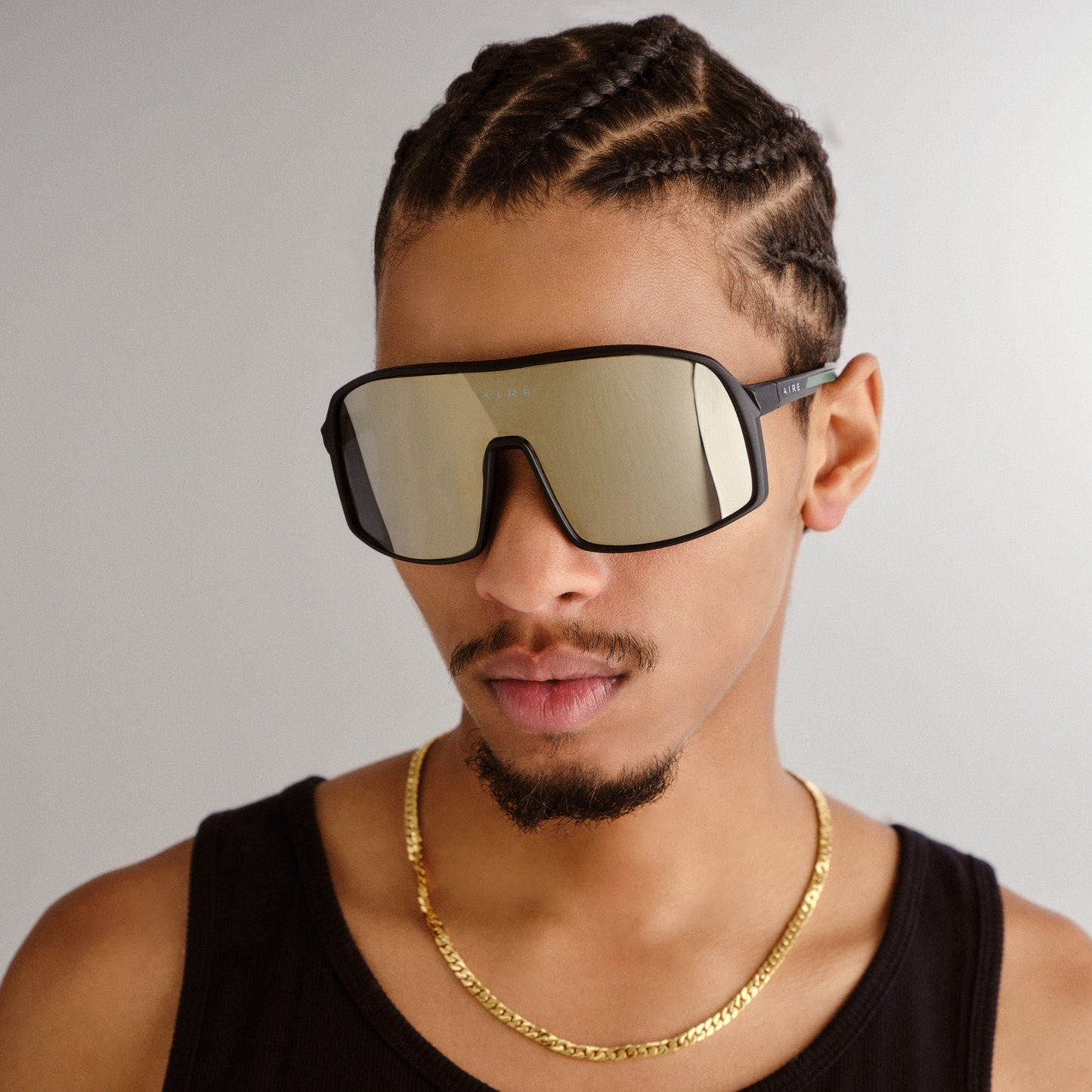 Blazars Matte Black Uni-Sex Wrap Sunglasses | Aire