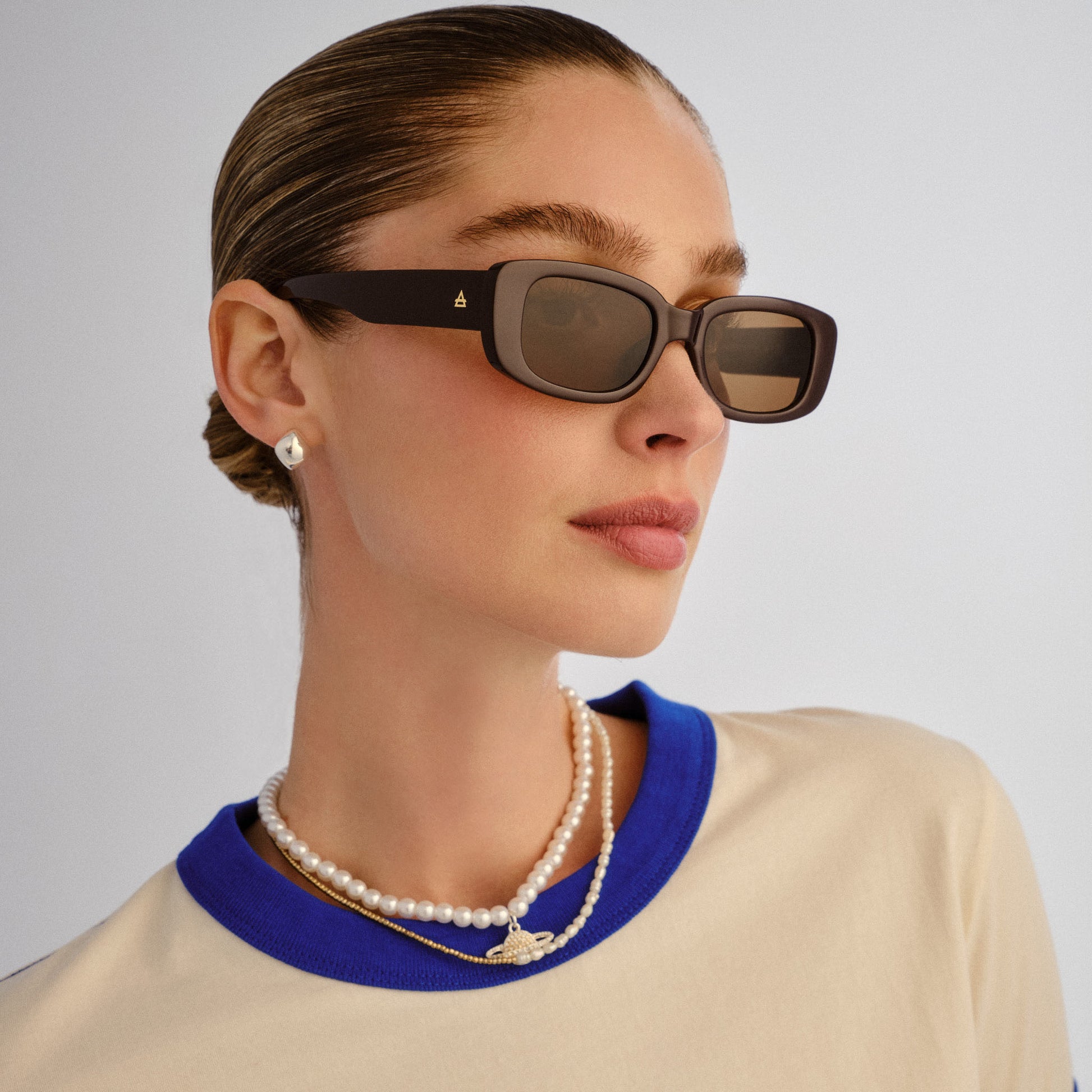 Ceres Chocolate Uni-Sex Rectangle Sunglasses | Aire