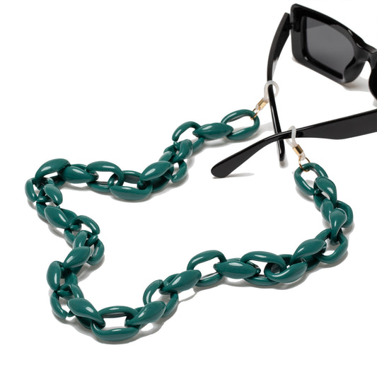 Oval Chunky Chain - Forest Green
